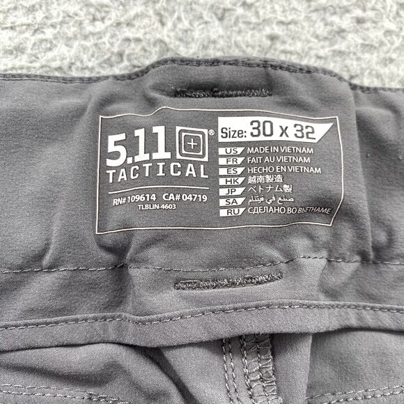 511 Tactical Pants TAG 30x32 ACTUAL 30 x 31 Gray Cargo Double Knee Utility Men's - Picture 8 of 12